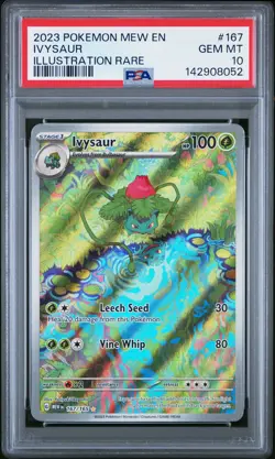2023 POKEMON MEW EN-151 ILLUSTRATION RARE #167 IVYSAUR PSA 10 - Image 1