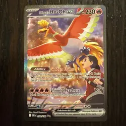 Pokemon Card TCG Ethan's Ho-Oh ex 230/182 SV10 Destined Rivals Rare Holo EX NM - Image 1