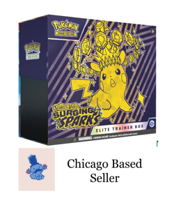 Surging Sparks ETB Elite Trainer Box - New & Sealed Pokemon TCG - Image 1