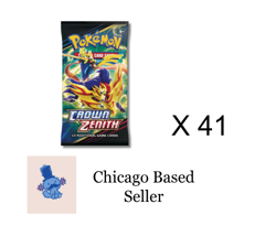 Pokemon Sword & Shield Crown Zenith 41 Booster Packs Lot - Image 1