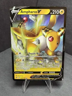 Pokemon TCG Ampharos V 049/185 Vivid Voltage Ultra Rare Holo (NM) - Image 1