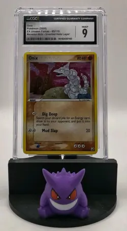 2005 Pokemon EX Unseen Forces Onix Reverse Holo Inverted Holo 65/115 CGC 9 MINT - Image 2