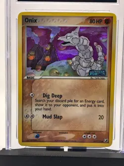 2005 Pokemon EX Unseen Forces Onix Reverse Holo Inverted Holo 65/115 CGC 9 MINT - Image 5