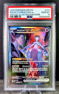 Pokemon Team Rockets Mewtwo Ex Special Illustration Rare Destined Rivals PSA 10 - Image 1