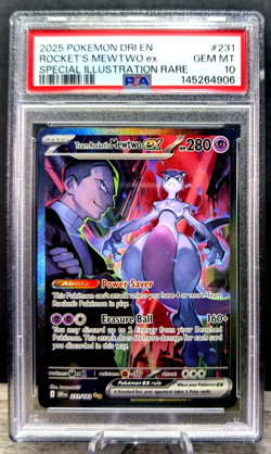 Pokemon Team Rockets Mewtwo Ex Special Illustration Rare Destined Rivals PSA 10 - Image 3