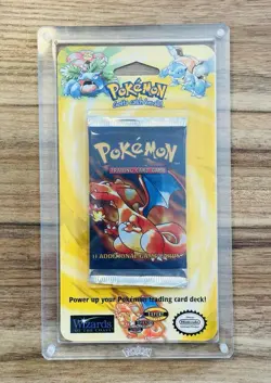 1999 Pokemon Base Set Blister Pack – Charizard Artwork (Factory Sealed, w/ Case) - Image 1