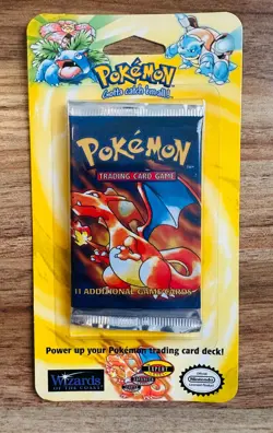 1999 Pokemon Base Set Blister Pack – Charizard Artwork (Factory Sealed, w/ Case) - Image 2