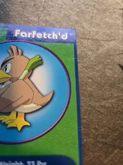 Pokemon Burger King PokeTrivia Non-perforated Farfetch'd #83 - Image 3