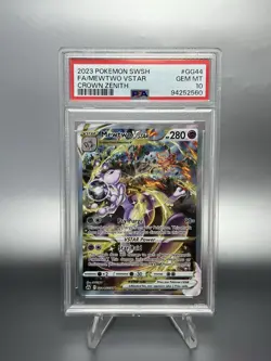 2023 Pokemon SWSH Crown Zenith #GG44 Mewtwo Vstar FA PSA 10 GEM MINT - Image 1