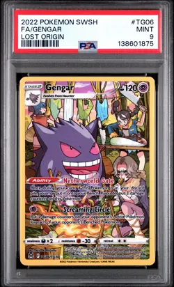 2022 POKEMON SWORD & SHIELD LOST ORIGIN #TG06 FULL ART/GENGAR PSA 9 - Image 1