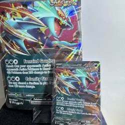 Pokemon TCG JUMBO & Regular Roaring Moon ex SVP Black Star Promos SVP067 - Image 5