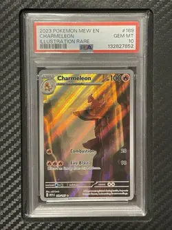 2023 PSA 10 Charmeleon #169 Illustration Rare Pokemon TCG S&V Mew 151 English - Image 1
