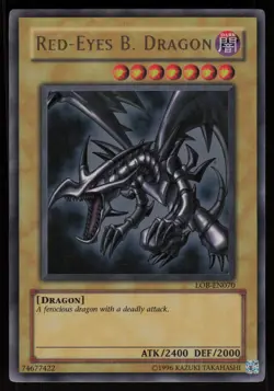 Red-Eyes Black Dragon LOB-EN070 Legend of Blue Eyes White Dragon Yu-Gi-Oh - Image 1