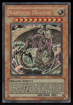 Rainbow Dragon TAEV-EN006 Ghost Rare 1st Edition EURO Yu-Gi-Oh - Image 1