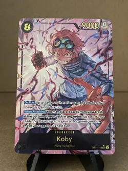 One Piece A Fist Of Devine Speed Koby OP11-119 SEC Alt Art Secret Rare - Image 1