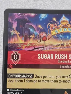 Disney Lorcana Shimmering Skies Sugar Rush Speedway Starting Line Non Foil - Image 2