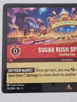 Disney Lorcana Shimmering Skies Sugar Rush Speedway Starting Line Non Foil - Image 4