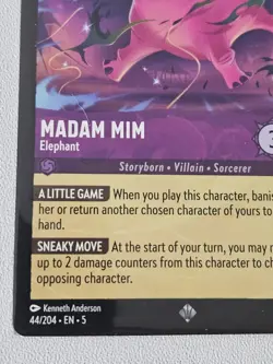 Disney Lorcana Madam Mim - Elephant Super Rare Amethyst Shimmering Skies 44/204 - Image 4
