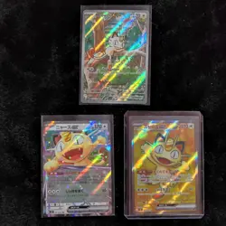 Pokemon Nintendo Meowth Lot of 3 Holo Cards English Japanese - Image 1