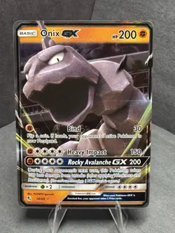 Pokemon TCG Onix GX 36/68 Hidden Fates Ultra Rare Holo Card (NM) - Image 1