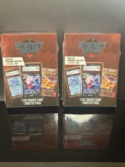 (LOT OF 2) 2025 Pokemon Mystery Gems 1 CGC Graded Card & 1 Booster Pack Each NEW - Image 1
