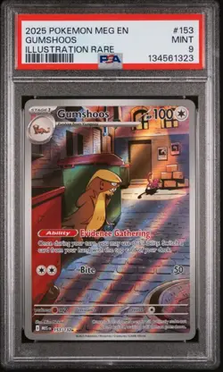 Gumshoos 153/132 PSA 9 Mega Evolutions Base Pokemon Card - Image 1