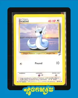 Pokemon TCG Dratini 38/130 Base Set 2 Unlimited Uncommon Card WOTC Played HP - Image 1