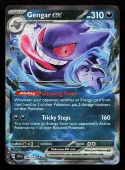 Gengar ex 104/162 Holo Temporal Forces Pokemon Card - Image 1