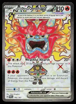 Hearthflame Mask Ogerpon ex 192/167 Ultra Rare Twilight Masquerade Pokemon Card - Image 1