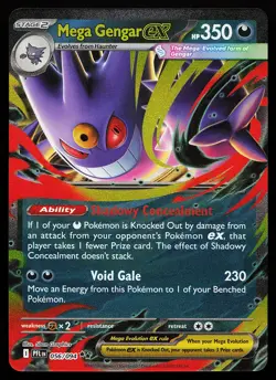 Mega Gengar ex 056/094 Holo Phantasmal Flames Pokemon Card - Image 1