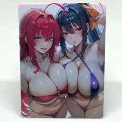 High School DxD Rias Gremory, Akeno Himejima Goddess Anime Waifu ACG Foil Card - Image 1