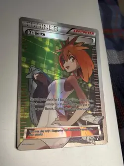 Pokemon TCG Brigette Holo Full Art Ultra Rare Card Breakthrough 161/162 NM - Image 2