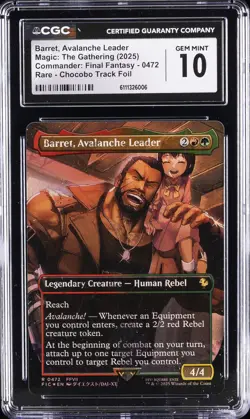 2025 MAGIC: THE GATHERING #0472 BARRET, AVALANCHE LEADER CGC 10 GEM MINT - Image 1