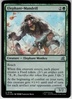 MTG Elephant-Mandrill Foil NM Avatar: The Last Airbender: Eternal-Legal Magic 13 - Image 1