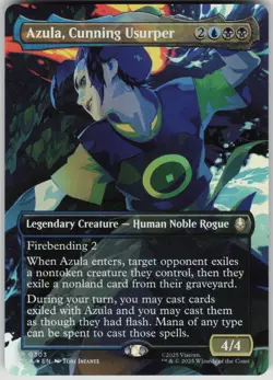 MTG Azula Cunning Usurper Borderless Foil NM Avatar The Last Airbender Magic 303 - Image 1