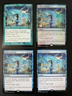 MTG- Flare of Denial x4 (One is FOIL) - Image 1
