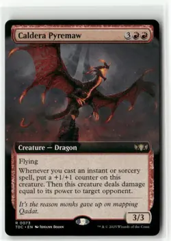 Caldera Pyremaw Extended Art - Commander Tarkir Dragonstorm MTG NM - Image 1