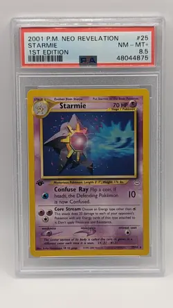 2001 Pokemon 1st Edition Neo Revelation Starmie 25/64 PSA 8.5 NM-MT+! - Image 1
