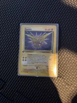 Pokemon TCG Zapdos Holo Rare 1st Edition Fossil - Image 1