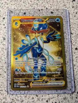 Pokemon TCG Quaquaval ex 273/193 SV02 Paldea Evolved Hyper Rare Gold Holo NM - Image 1