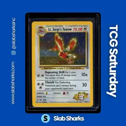 2000 POKEMON GYM HEROES #7/132 LT. SURGE'S FEAROW HOLO RARE - Image 1