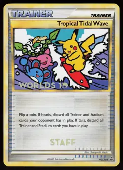 Tropical Tidal Wave HGSS18 STAFF 2010 WORLDS PROMO Pokemon - Image 1
