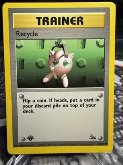 1st Edition Recycle 61/62 Pokemon TCG Fossil Trainer Common MINT - Image 1