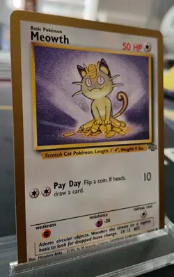 Meowth - 56/64 - Jungle Set - Gold Border US Promo - Pokemon Card NM/LP - Image 3