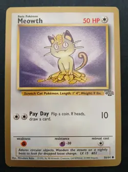 Meowth - 56/64 - Jungle Set - Gold Border US Promo - Pokemon Card NM/LP - Image 4