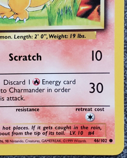 Charmander - Base Set - #46/102 - Vintage Pokemon Card 1999 WOTC - Image 4