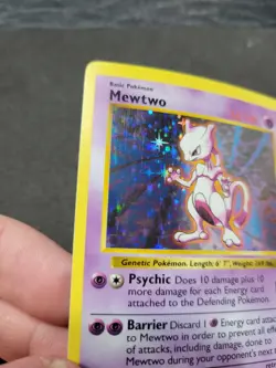 LP+ Shadowless Mewtwo Base Set Holographic Pokemon Card 10/102 - Image 5