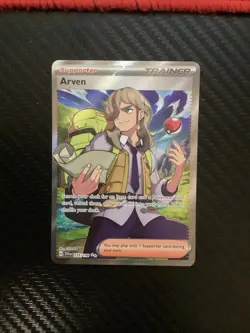 Arven 235/198 Pokemon Scarlet & Violet Base Set Holo Ultra Rare Full Art NM - Image 1