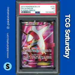 2013 POKEMON BLACK & WHITE PLASMA FREEZE #112/116 LATIAS EX FULL ART PSA 7 - Image 1