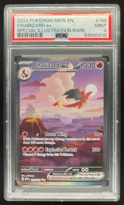 2023 Pokemon SV 151 MEW EN Charizard ex Special Illustration Rare #199/165 PSA 9 - Image 1
